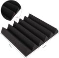 Acoustic Foam Panels Fireproof Sound Absorbing Panels Studio Foam Wedges for Walls 2" X 12" X 12" 12 Pack Black. 