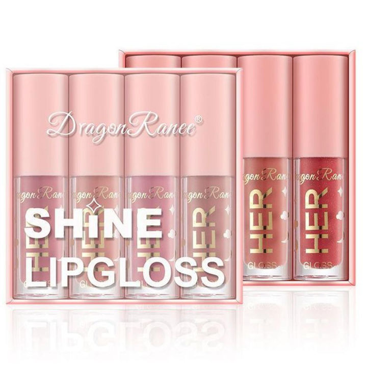 Dragon Ranee - 4pcs Set Shine Lipgloss