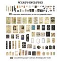 Vintage Scrapbook Supplies Pack (200 Pcs) for Art Journaling Junk Journal Planners DIY Paper Stickers (A). 