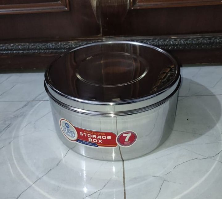 2%20Pcs%20Storage%20Boxes%20with%20Lids%20Stainless%20Steel%20Size%209%20inches%20and%2010%20inches%20-%20Image%204
