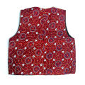 Sindhi Saraiki Multani Ajrak Traditional Cultural Wear Embroidered Waist Coat Koti for Girls & Women by Zenz Pakistani Handicrafts. 