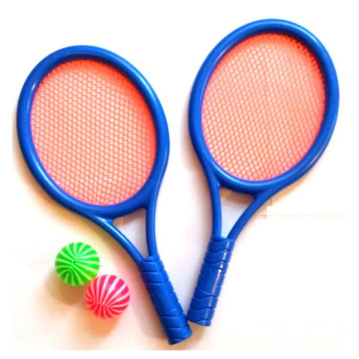 Pack Of 2 Large Plastic Racket Set With 2 Plastic Balls For Kids