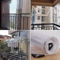 Heavy Duty Waterproof Very Tick Plastic Cover Sheet Windproof, Used for balconies & other outdoor activities, Won't block your view,Whether it rains, snows or other bad weather, You can enjoy your leisure time under its protection. 