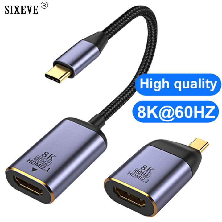 USB Type C to HDMI 2.1-Compatible Cable 8K 4K 60HZ for Phone TV MacBook iPad USB-C USBC Adapter Video Wire Plug HD Converter