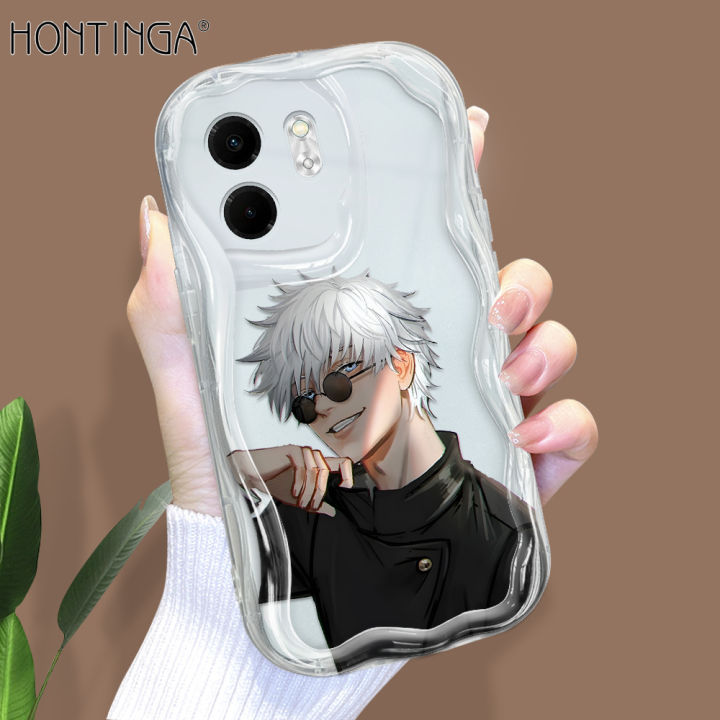 Hontinga for Infinix Smart 9 Hot 50i Back Cover Anime Cartoon Phone Case Wavy Curved Edge Soft Silicone Cover