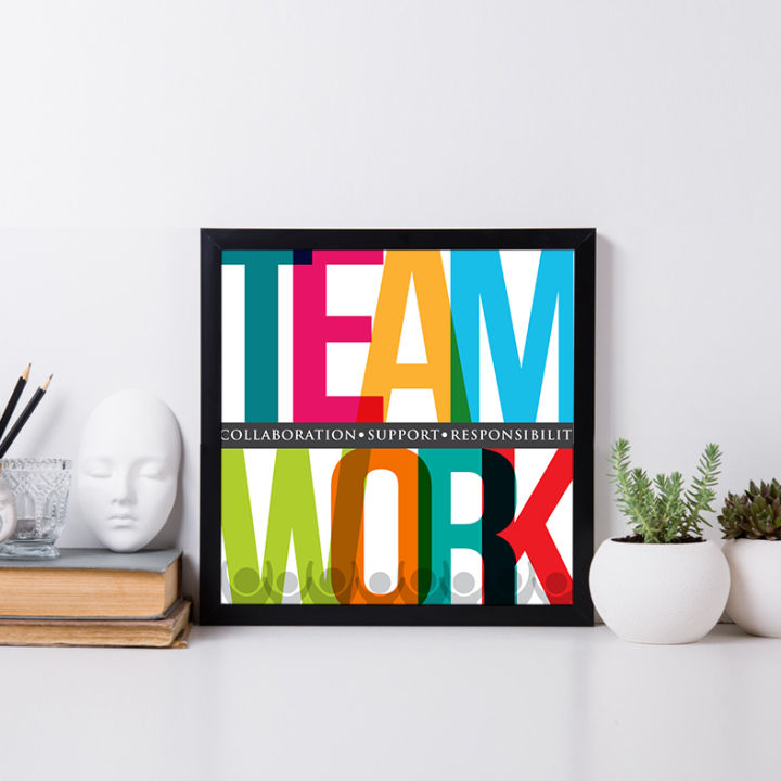 Office teamwork quote with Photo frame