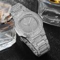 Geartronic Gypsophila Full Diamond Alloy Steel Belt Quartz Watch Simple Trend Ladies Watch. 