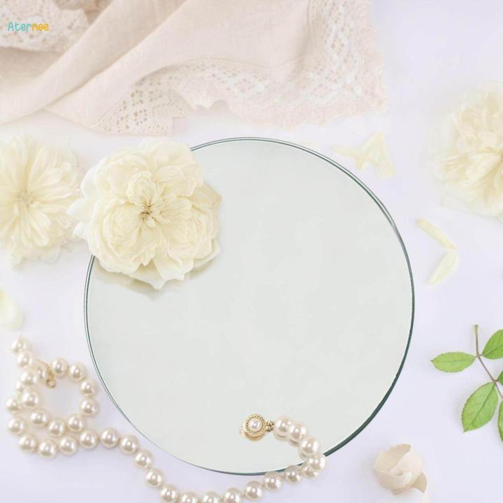 3x Mirror Trays Photo Props Decoration Mirror Plate for Centerpieces Candies Toiletries