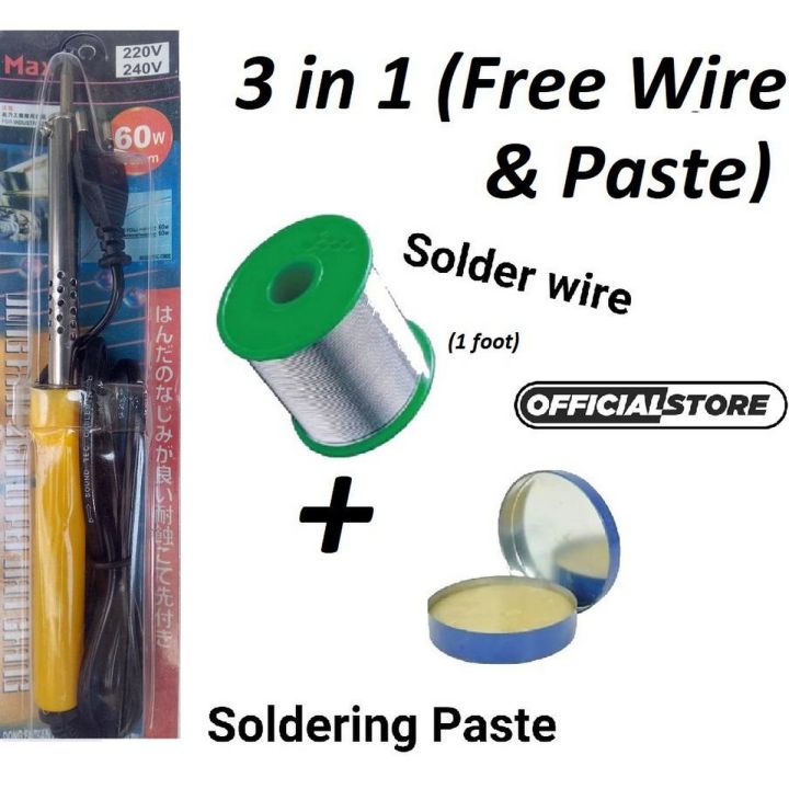 60 Watt 3 In 1 Soldering Iron Kavia Soldering Wire Soldering Paste 220 volts