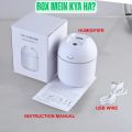 2-in-1 Ultrasonic Cool Mist Humidifier & Aroma Diffuser - Portable USB Air Vaporizer with LED Night Light - Silent Mist Maker for Bedroom, Baby Room, Car & Office. 