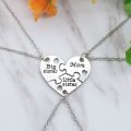 Best Friend Love Heart Sister Necklace Women Big Little Sis Mom Bff Necklaces Pendants Family Jewelry Collier Femme. 
