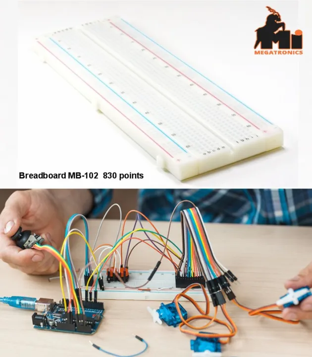 Breadboard 830 points Dual Power Rail MB102 | Daraz.pk