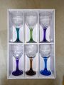 Imperial Goblet Black Base 6 Pcs Set 240 ML | Beautiful Glass set 6 Pcs. 