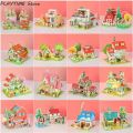 3D Puzzle Jigsaw Paper Model |3D House Building Puzzle | Learning Educational Toys For Children | Kid Gift 3D DIY Puzzle Citadel Model Cartoon House Assembling Toy Kid Early Learning. 