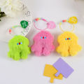 Plush stupid chicken keychain ins cute doll love letter schoolbag decoration autumn and winter car key pendant. 