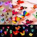 Pack of 3 Led Butterfly Glow In The Dark Led Butterfly Night Light Led Color Changing For Kids Room. 