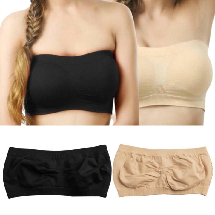 Strapless Bra, Soft Comfort Stretchable Seamless Free Size & Multicolor New Fancy Tube Bras  Without Straps/Wires and Hooks for Girls Women & Ladies