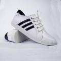 Latest Trendy casual sneaker,Light weight fashion sheos,white lace golden touch running walking shoes. 