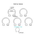 5piece Bioplast Soft Flexible Nose Lip Labret Stud Eyebrow Ring Belly Ring Helix Daith Rook Body Piercing Jewelry. 