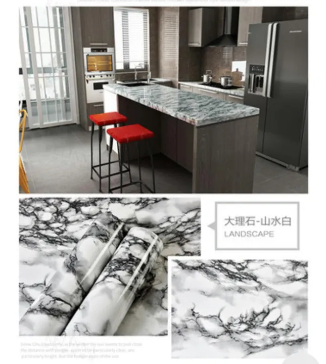 Marble%20Effect%20Vinyl%20Wallpaper%20Self%20Adhesive%20Waterproof%20Wall%20Sticker%20Kitchen%20Furniture%20Renovation%20-%20Image%208