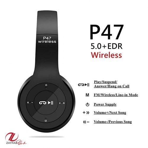 P47%20Wireless%20Foldable%20Headphones%20Support%20Memory%20Card%20FM%20Radio%20for%20Pc%20TV%20Smart%20Phones%20&%20Tablets%20Etc%20-%20Image%207