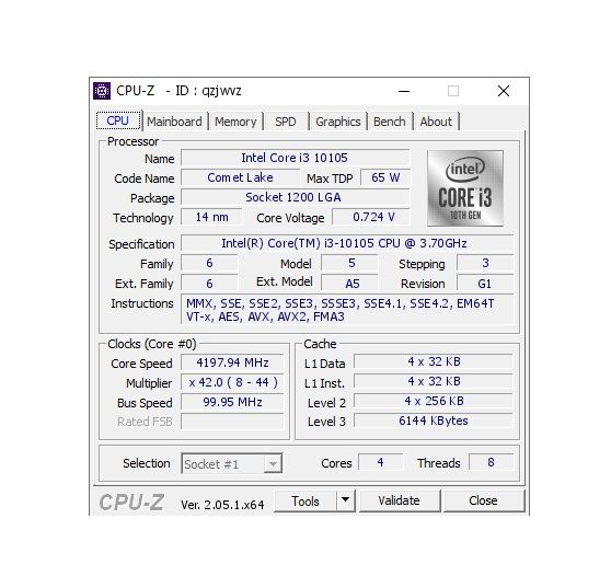 10th%20Generation%20Core%20i3%20Processor,%20Model%2010105,%204%20Cores,%208%20Threads,%206MB%20Cache%20Memory,%20Upto%204.4%20Ghz%20Speed,%20Tray%20Packed%20System%20Pulled%206%20Months%20Local%20Warrantry%20-%20Image%202