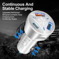 Vehle-ounted obile hone Charger 55W Qui Charger QC3.0 S ype-C One for hree for hones for ablets Laptop. 