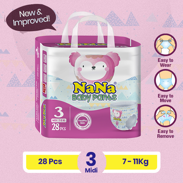NaNa Smarty Pants - Mini Pack Value 28 - Medium Size 3 - 7-10kg