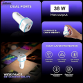 Tabbanis - 38W PD PPS 3.0 Dual Port Smart Car Charger - 38W - Ultra-Fast Charge Compatible with iPhone16/15/14/13 All Series &Samsung,Vivo,Oppo & Tablets. 