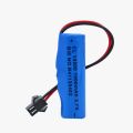1000mAh 3.7V 14500 Li-ion Battery with BMS and SM Connector. 