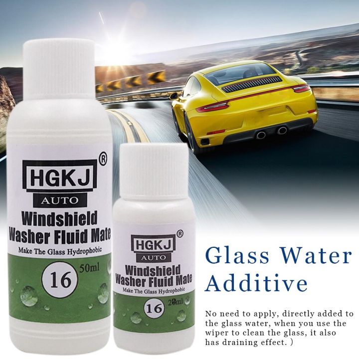 HGKJ 16, 50ML Antirain Car Wash Car Windshield Hydrophobic Coating Mate For Windshield Washer Fluid Accessories Long Lasting Styling