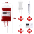 Blood Bags for Drinks,15Pc IV Blood Bags for Halloween Party Decorations Supplies,Blood Bags Easy Install. 