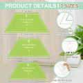 3 Pcs Half Hexagon Quilting Template Acrylic Quilting Template Ruler 8 9 10 Inch Quilt Rulers for Quilting and Sewing. 