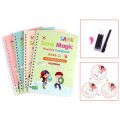 4 in 1 Sank Magic Reusable Practice Calligraphy English Writing Book for Kid Size Approx. 9 inches. 