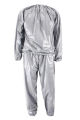 Heavy Duty Fitness Weight Loss Sweat Sauna Suit Exercise Gym Anti-Rip Silver XXXL. 