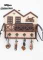 Wooden House shape Wall Mounted keychains and Mobile holder | Hanging our keys|. 