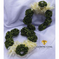 Artificial Flower Gajra Bangles - kangan Pair For Wedding, Engagement, Maiyon, Mehndi - Reuseable - Bride Colour Gajray - Fancy Bridal Gajray. 