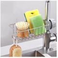 Soap Dish Holder Kitchen Sink Shelving Stainless Steel Faucet Drain Rack Cleaning Utensils Storage Organizer Kitchen Accessories. 