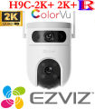 Ezviz Outdoor Camera H9C Dual-Lens 2K+Pan & Tilt Wi-Fi two way audio ColorVU Camera 3MP+3MP. 