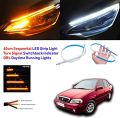 Universal FLexible Headlights DRL With Running Indicator For Car - 2pcs. 