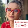 Retro Cat Eye Blue Filter Reading Glasses Anti Glare Eyeglasses Magnifying Bifocal 0~+6.0 Diopter Elders Phone Computer Glasses. 