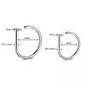 D Shape Nose Rings, Curved Fake Nose Piercing Stud Stainless Steel Nose ring. 