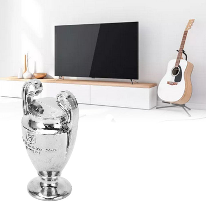 Mini Champions League Cup Metal Champions Trophy Ornament for Fans Home Bookshelf