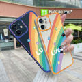 dienya Case For Infinix Hot 10T Case Fashion Lucky Rainbow Thin Shockproof Square Edge Silicone Casing Full Lens Cover Camera Protect Cases Softcase. 