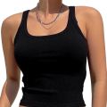 New SOLID RIBBED KNIT CROP CAMI TOP. 