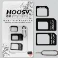 4 In 1 Noosy Nano Micro SIM Card Adapter with Pin for Ejection | Unlimited Innovation. 