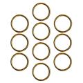 10Pc DIY Solid Brass Round Split Key Ring Keychain Key Holder Hoop Loop 15mm. 