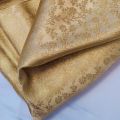 Gold Floral Banarsi Jamawar Fabric for Shirts/Trousers - 2.5 Yards. 