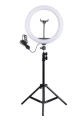 26cm Ring Light with 7ft Aluminium Tripod Stand & Mobile Holder | 3 Light Modes (White, Warm, Soft) | Adjustable Brightness | For TikTok, YouTube & Photography. 