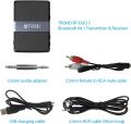 TROND Bluetooth Transmitter Receiver 5.0, 2-in-1 Wireless 3.5mm Audio Adapter, AptX Low Latency, Smart Codec Indicator, 2 Devices Simultaneously, for TV, Home Sound System. 